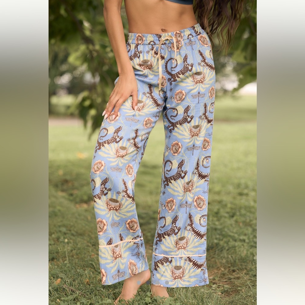 NWT Anthropologie Victoria Garcia Flannel Pajama Pants